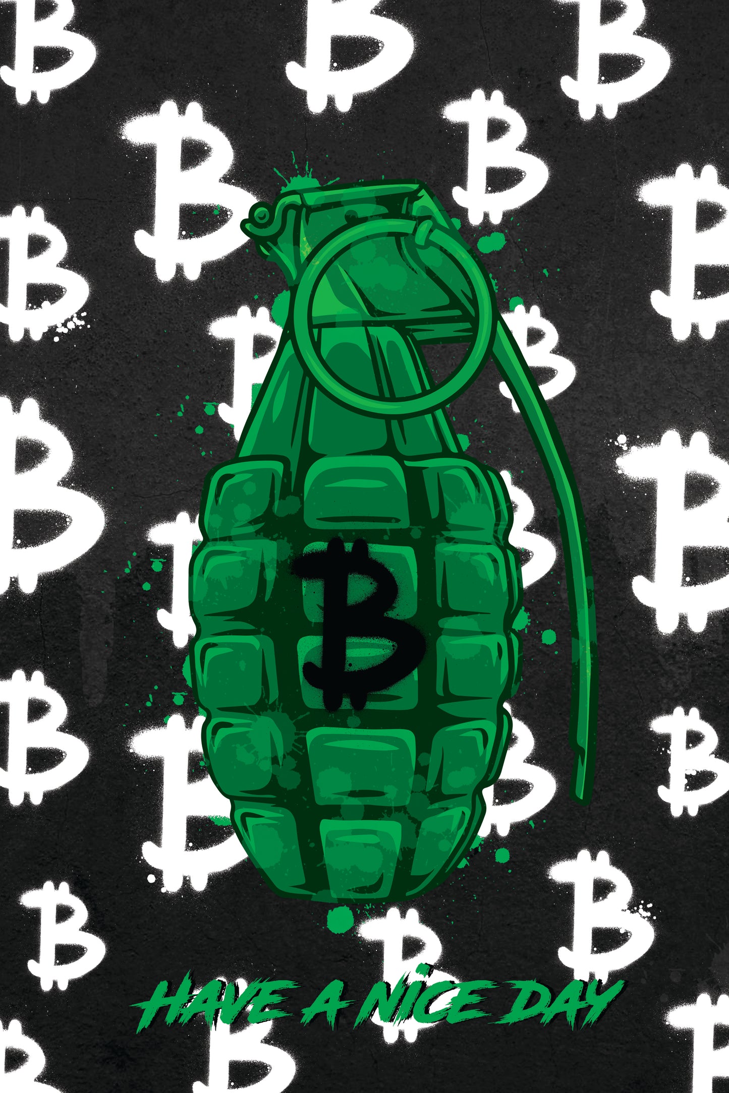 Obraz Canvas  POP Art "Granat Bitcoin"