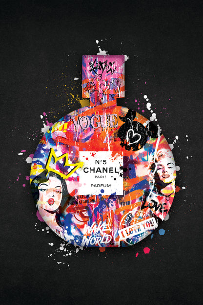 Obraz Canvas POP Art Butelka Perfum Channel N°5