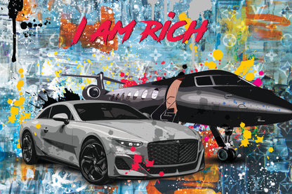 Obraz Canvas POP Art "I am rich"