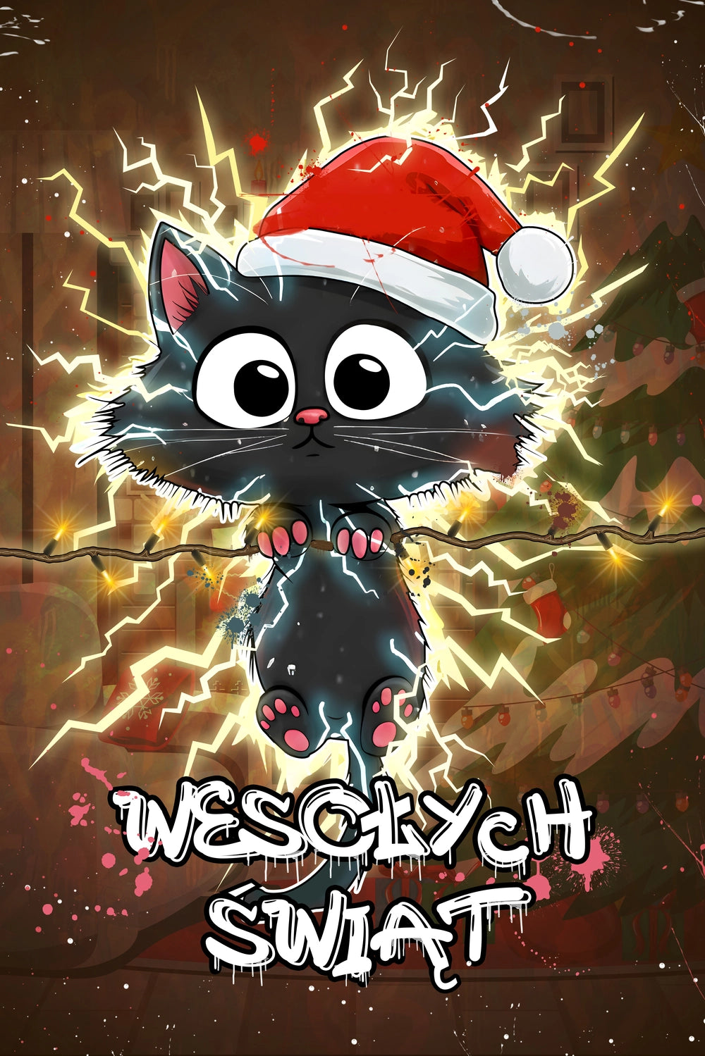 Elektryzujący kot – Wesołych Świąt