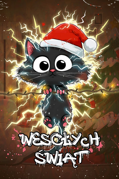 Elektryzujący kot – Wesołych Świąt