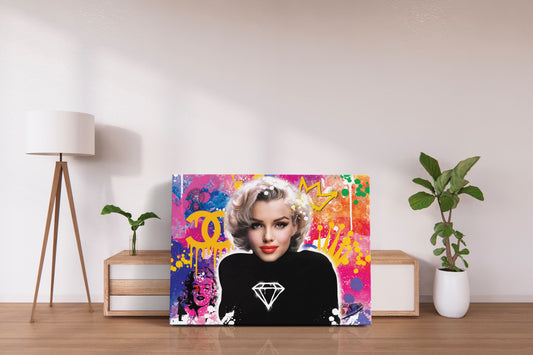 Obraz Canvas POP Art Merlin Monroe i Diamenty