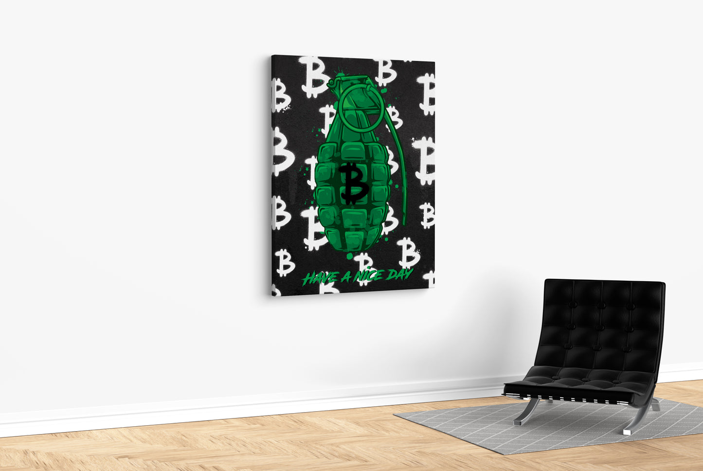 Obraz Canvas  POP Art "Granat Bitcoin"