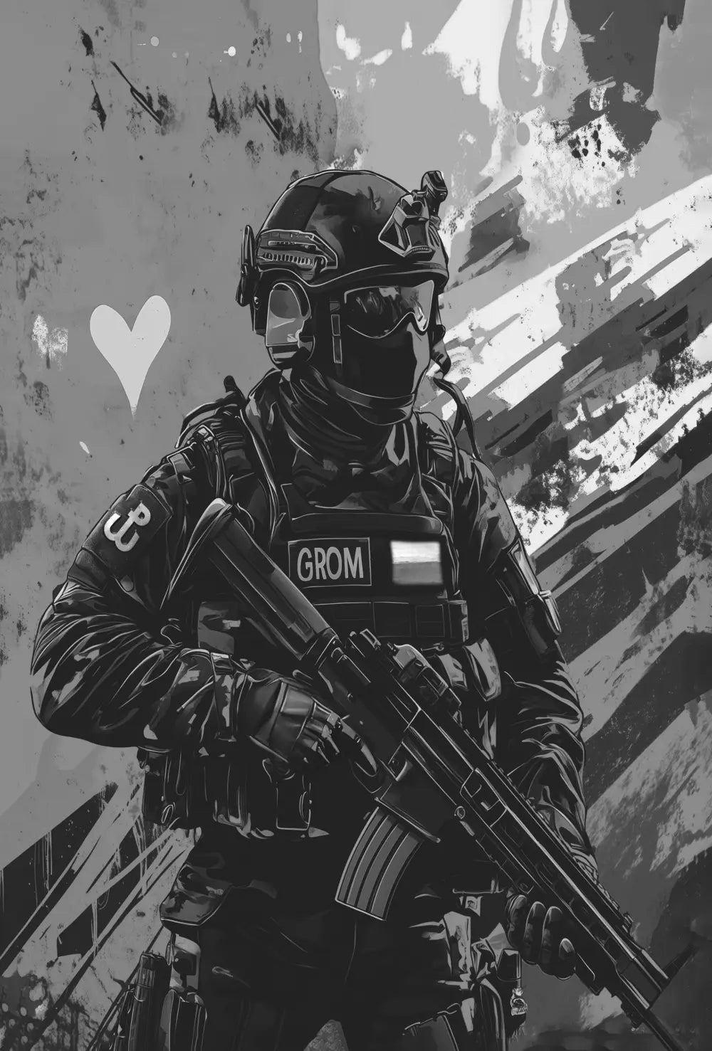 Obraz Canvas POP Art Polski Żołnierz "Bezpieczeństwo"