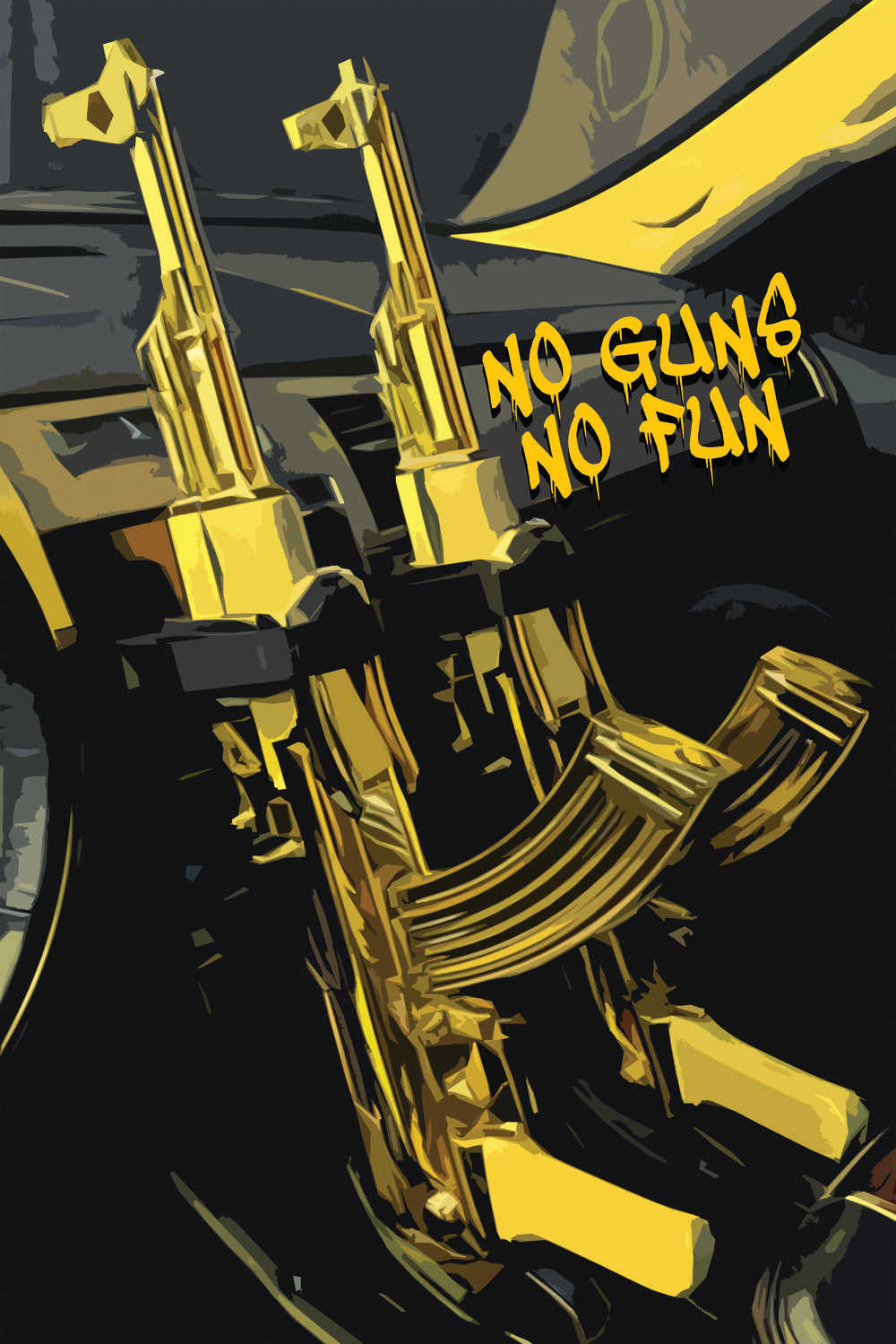 Obraz Canvas POP Złoty Kałasznikow