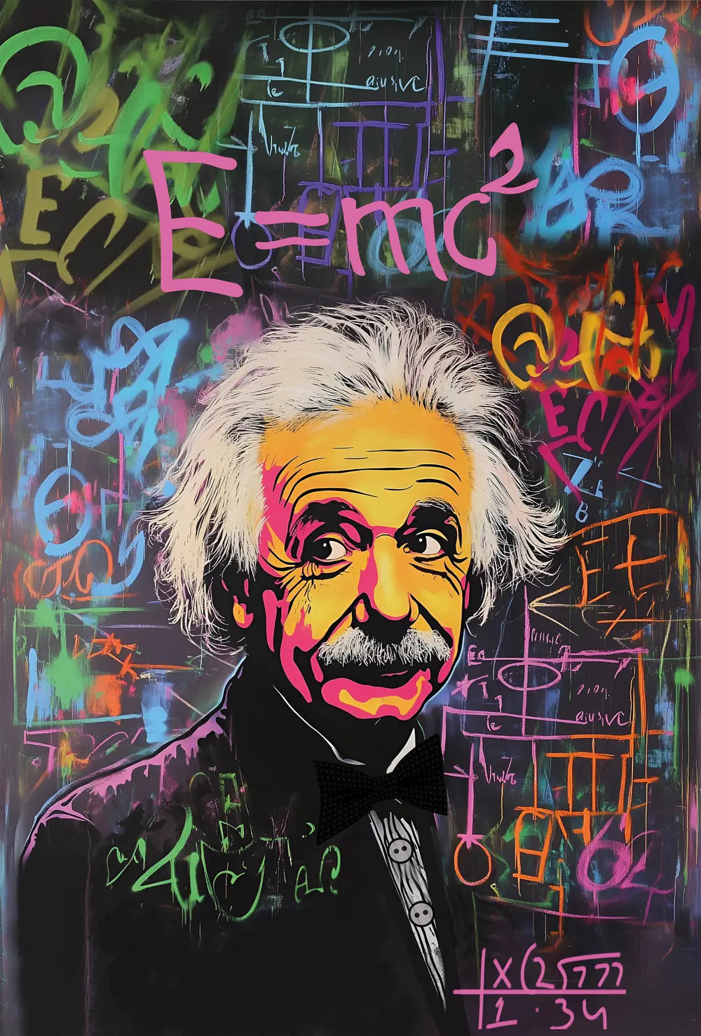 Albert Einstein Pop Art E=mc²