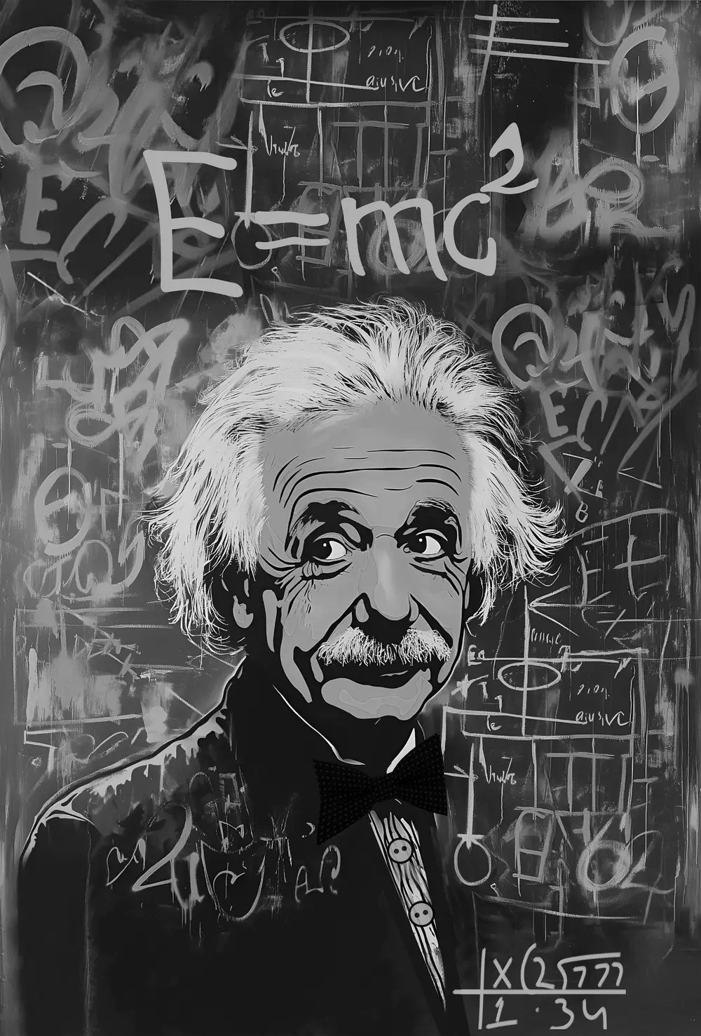 Albert Einstein Pop Art E=mc²