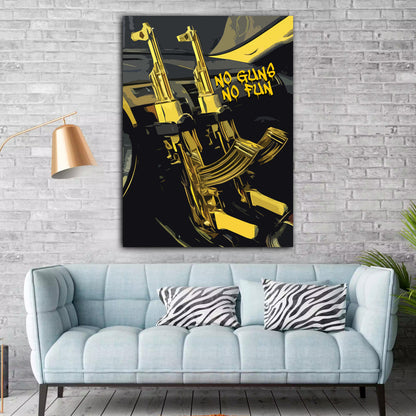 Obraz Canvas POP Złoty Kałasznikow